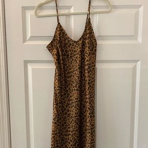 Cheetah Silk Midi Dress